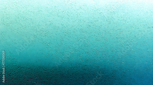 Textured gradient background in shades of teal and aqua, creating a calming and serene atmosphere.