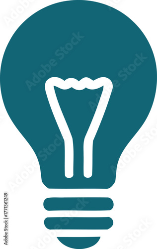 Creative lightbulb icon symbol for idea innovation and invention design