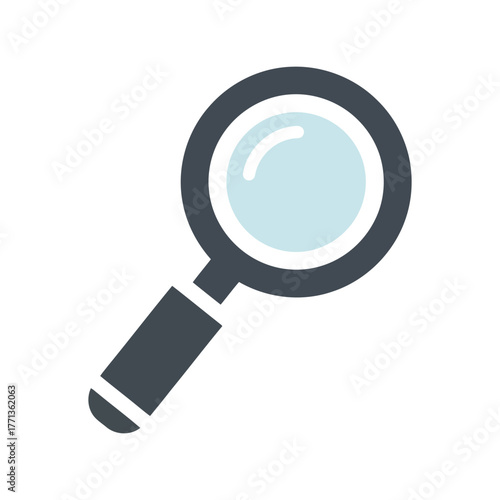 Magnifying glass icon search investigation discovery tool symbol vector