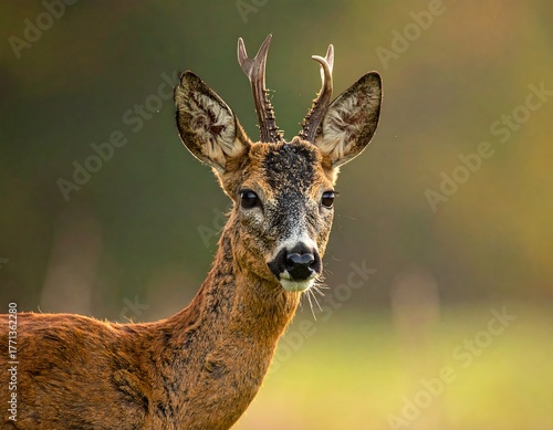 Roe Deer Portrait - A Close-Up of Wildlife in Nature.