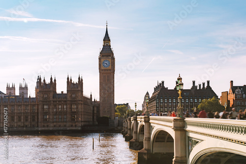 The beauty of Big Ben and Palace of Westminster in daytime, England, a must-visit historic landmark and popular tourist attraction.