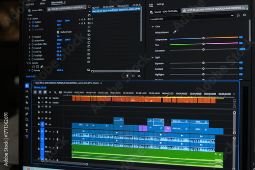 Editing videos on laptop