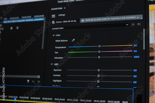Editing videos on laptop