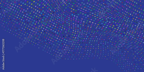 Modern Blue Tech Finance Fintech Background Abstract Pixel Pattern. Vector