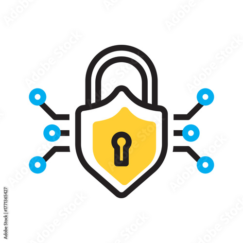 Vector multi color icon for Privacy