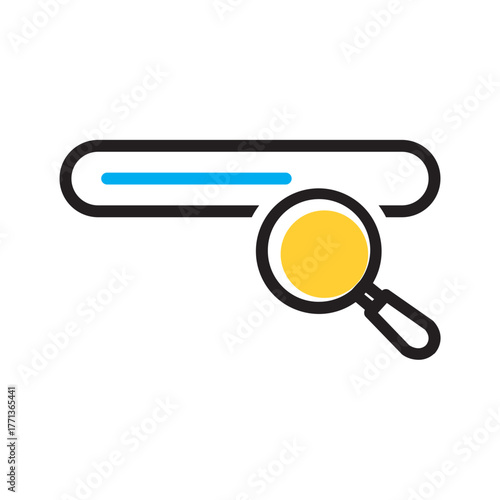 Vector multi color icon for Search