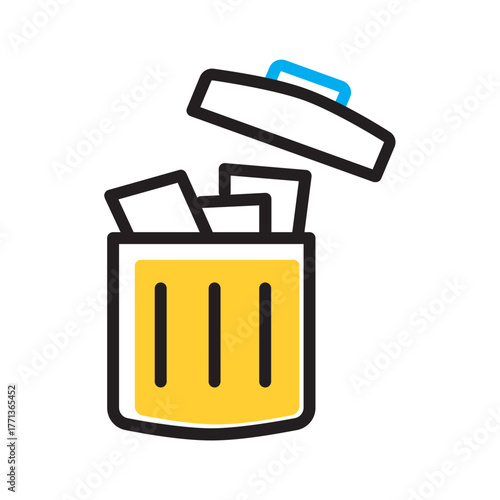 Vector multi color icon for Trash