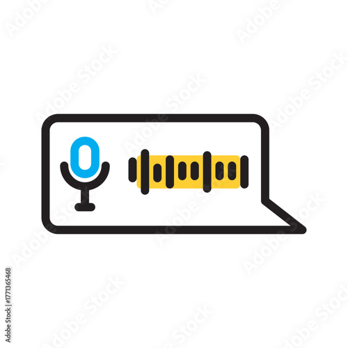 Vector multi color icon for Voice message