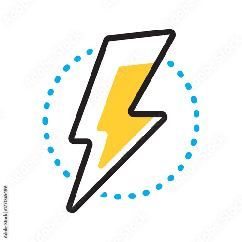 Vector multi color icon for Bolt