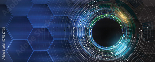 Abstract digital background for concept technology and science