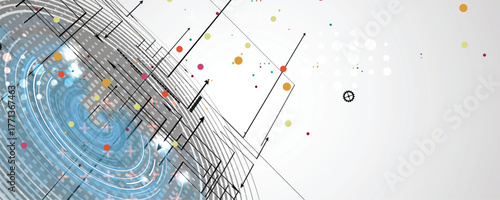 Abstract digital background for concept technology and science