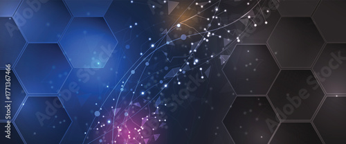 Abstract digital background for concept technology and science