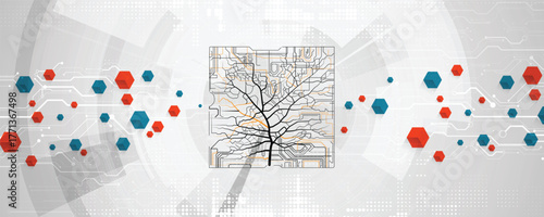 Abstract digital background for concept technology and science