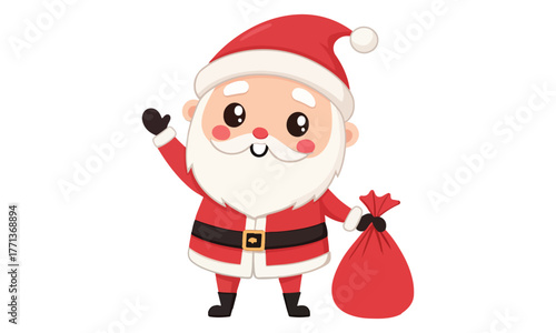 Cute Christmas Illustrations Collection – Santa Claus, Snowman, Reindeer, Christmas Trees, Gifts & Holiday Decorations