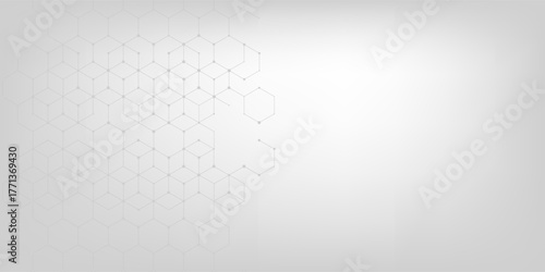 Vector hexagons pattern. Geometric abstract background with simple hexagonal elements. Medical, technology or science design