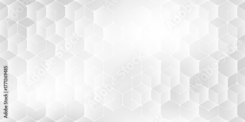 Vector hexagons pattern. Geometric abstract background with simple hexagonal elements. Medical, technology or science design