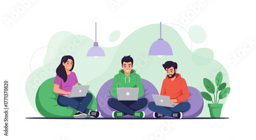 Modern Team Collaboration and Digital Innovation in Relaxed Shared Workspace