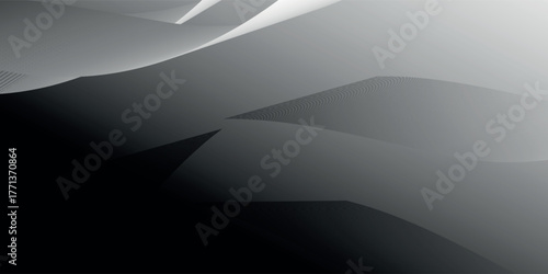 Elegant grayscale abstract background featuring smooth, overlapping layers and soft gradients creating depth and movement.