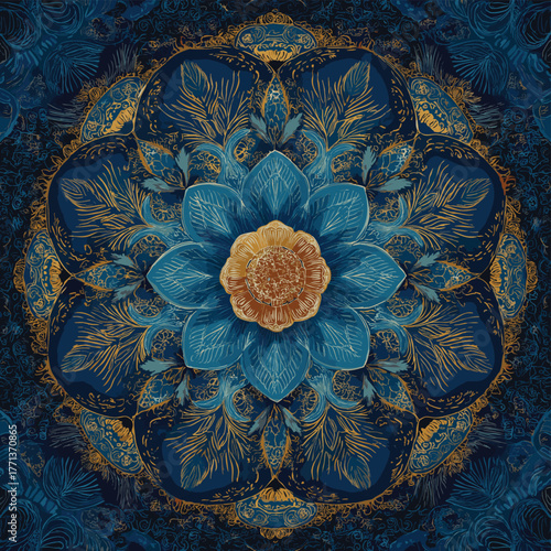 Mandala, Patterned Art Illustration for Colorful Wallpaper, Decor, Textile, and Background