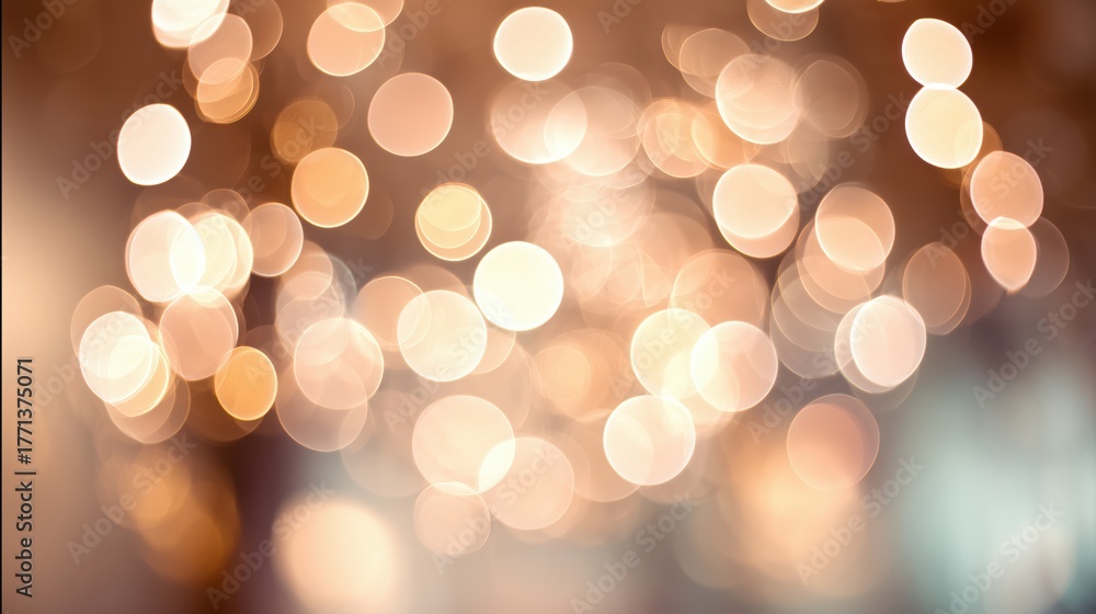 Obraz premium Abstract bokeh lights creating a warm and inviting atmosphere in a blurred background