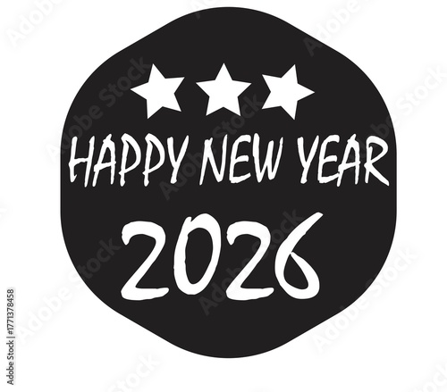 Happy New Year Celebration with Golden Fireworks, Sparkle Lights, and Midnight Countdown Background