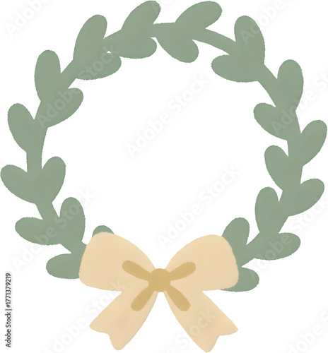 유칼립투스미니리스와금색리본크리스마스장식