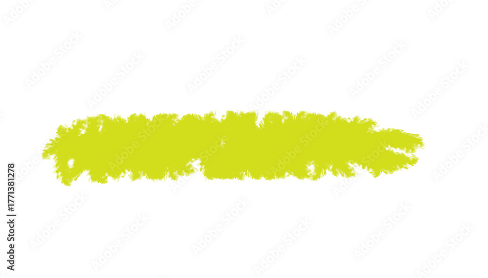 Obraz premium Yellow brush stroke abstract background. Vibrant and textured artistic highlight with a bold horizontal paint effect on white for creative design use.