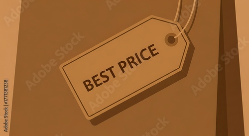 A simple price tag with the words 
