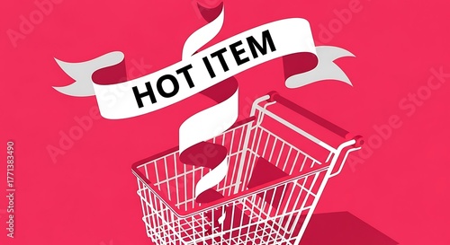 A shopping cart is filled with a 