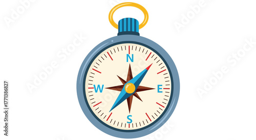 Vintage Style Compass Illustration: Navigation & Adventure Guide