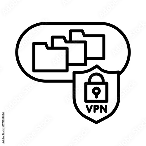 VPN encapsulation icon. The folder is encapsulated and protected.