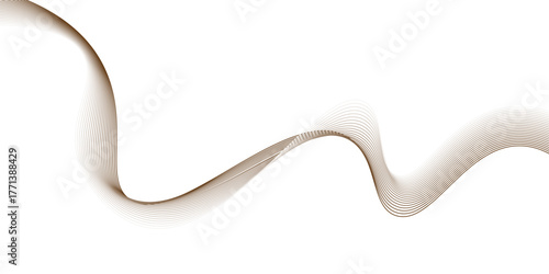 Minimal waveform frequency futuristic energy sound technology concept background.brown wave curve liner minimalist concept poster illustration,presentations, branding, and modern creative projects,