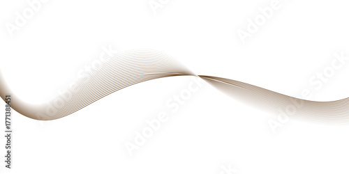 Minimal waveform frequency futuristic energy sound technology concept background.brown wave curve liner minimalist concept poster illustration,presentations, branding, and modern creative projects,