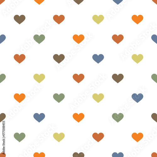 Seamless pattern with hearts, abstract vector background