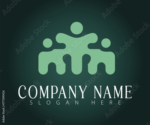 A creative logo that conveys togetherness and connection.