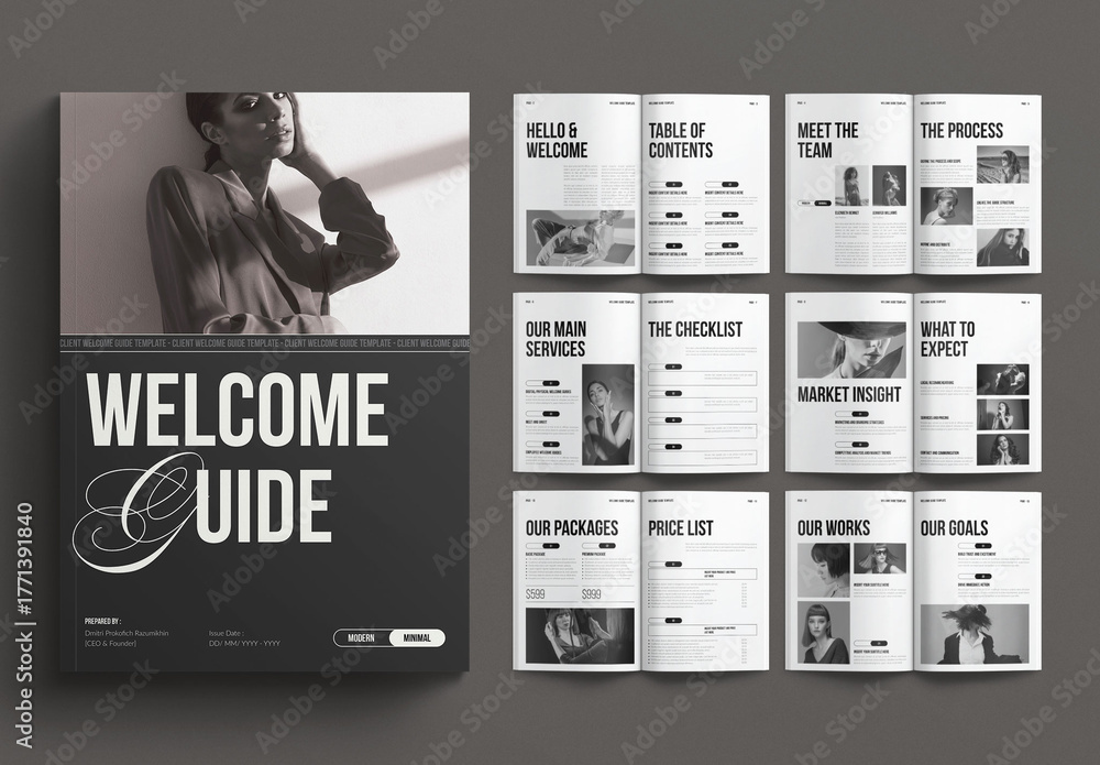 Welcome Guide Template Stock Template | Adobe Stock