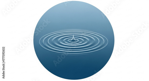 Water ripple illustration with a drop in the center, creating a calming and serene visual