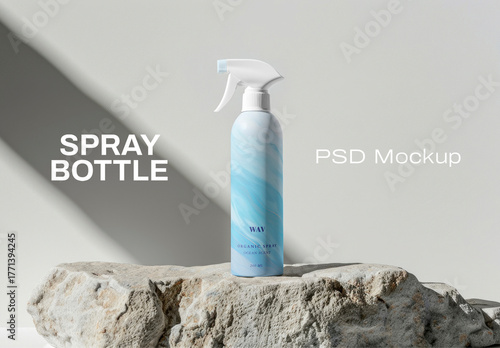 Elegant Spray Bottle Mockup Design Psd