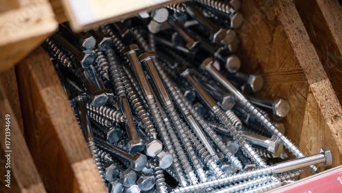 Metal screws and bolts for construction and repair