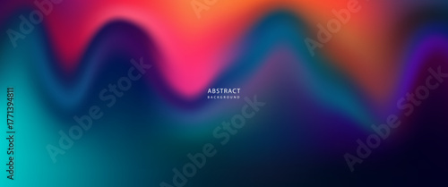 Colorful Wavy Gradient Background with Neon Flow.vector illustation eps10