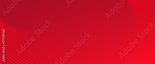 Vibrant red abstract background with smooth curved lines forming a dynamic wave pattern. Modern gradient design with glowing effects, perfect for technology.eps10