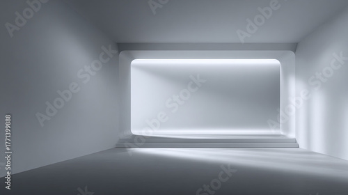 Wallpaper Mural A minimalist modern room with a bright, welcoming light Torontodigital.ca