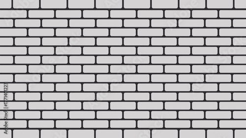 A light gray brick wall with dark grout creating a repeating pattern across the entire image plane