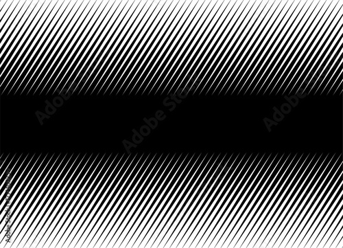 Smooth two-sided Vector transition from black to white for interior, advertising, packaging, covers, printing. Two-color Modern pattern. Place for text. Halftone