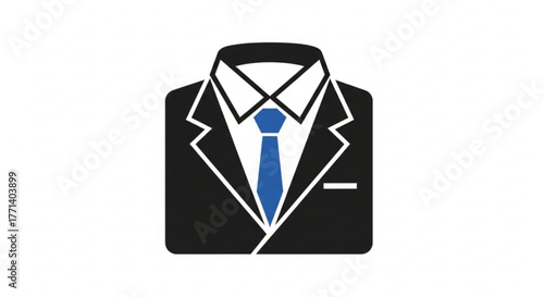 Stylish suit and tie vector illustration for formal wear fashion clothing and professional apparel design