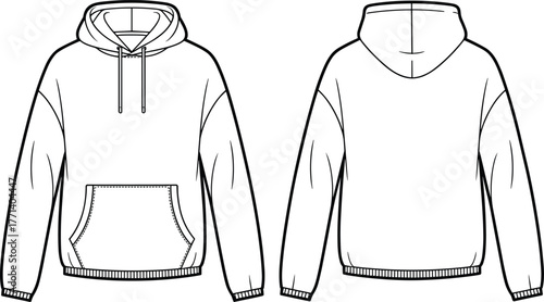 Women's Striped Underwear Brief Technical Flat Sketch Vector Outline Lingerie Panty Bow Detail Apparel Design.