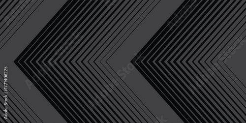 Elegant Black dynamic arrow line background. Elegant dark linear abstract wallpaper. Luxury stripe gradient texture. Grey Vector