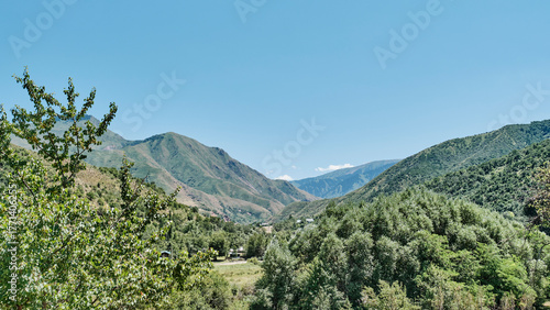 Scenic summer view of Turgen gorge in the Zailiysky Alatau mountains, Kazakhstan