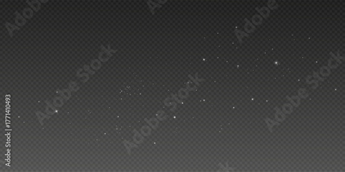 christmas light effect with glitter sparkle magic dust card white glow	