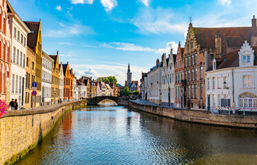 Fototapete Brügge Flämische Architektur in Brügge Westflandern  © Engel Drohnenpilot